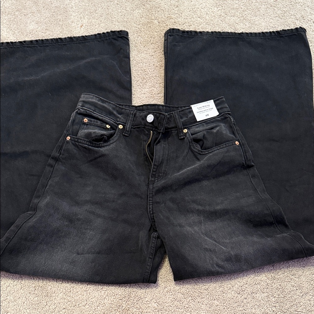 H&M Black Flare & Wide Leg Jeans